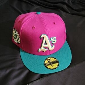 New Era Pink and Teal 59FIFTY Cap